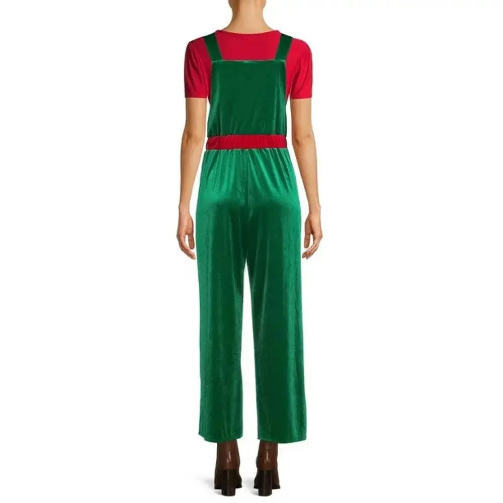 Women's Christmas Print Trousers Overalls Jumpsuit - Pajamasbuy