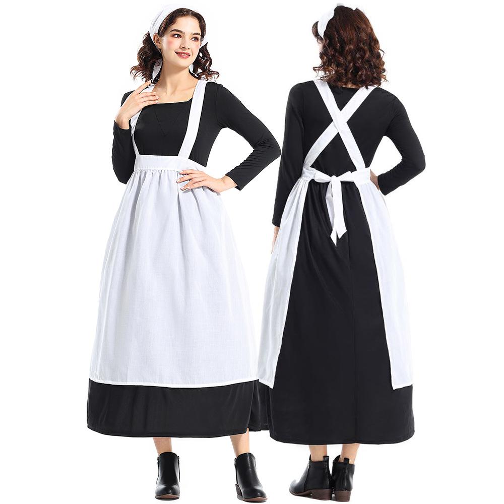 BuyAdult Female French Manor Maid Dress Retro Halloween Costume Now Cheaper With 3 - 5 Days Ship - PajamasBuy