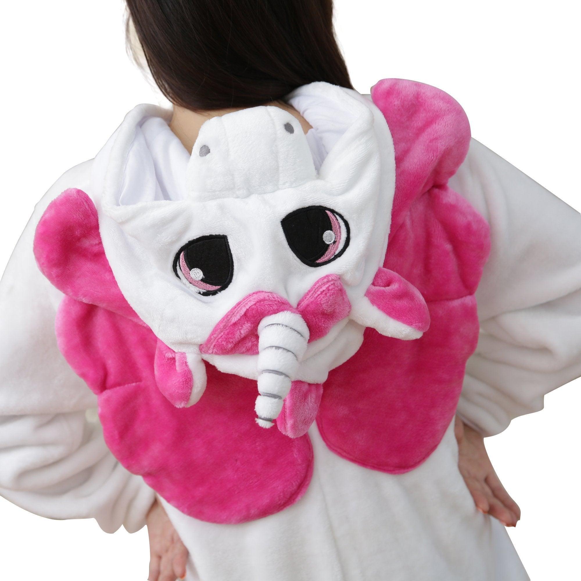 Adult Hot Pink Unicorn Pegasus Kigurumi Onesies Costume Pajamas - Pajamasbuy