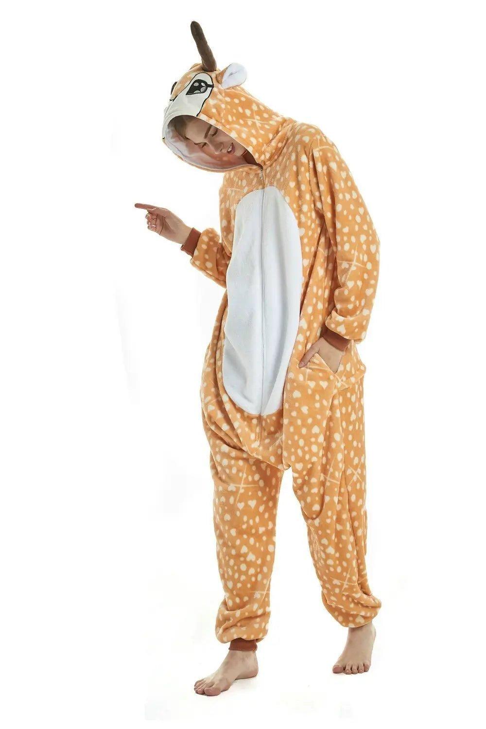 Adult New Deer Kigurumi Onesies Pajamas Costume - Pajamasbuy