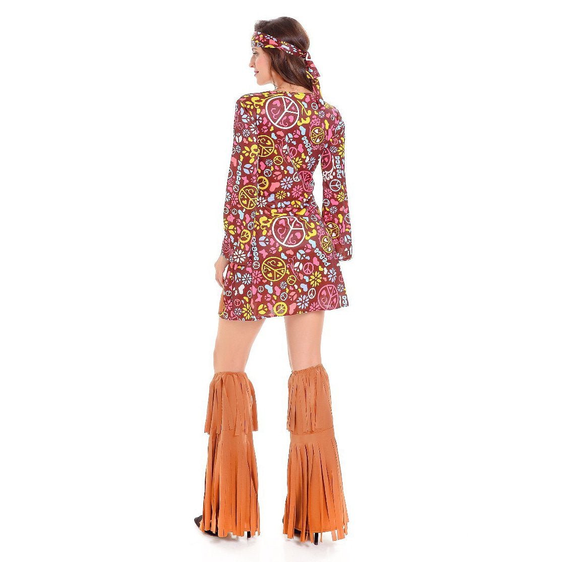 BuyAdult Peace and Love Hippie Costume Party Halloween Women's Tassel Now Cheaper With 3 - 5 Days Ship - PajamasBuy