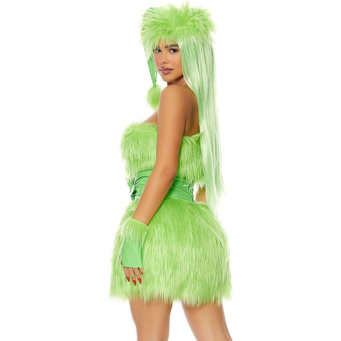 Adult The Grinch Costume Dress with Gloves for Halloween Christmas - Pajamasbuy