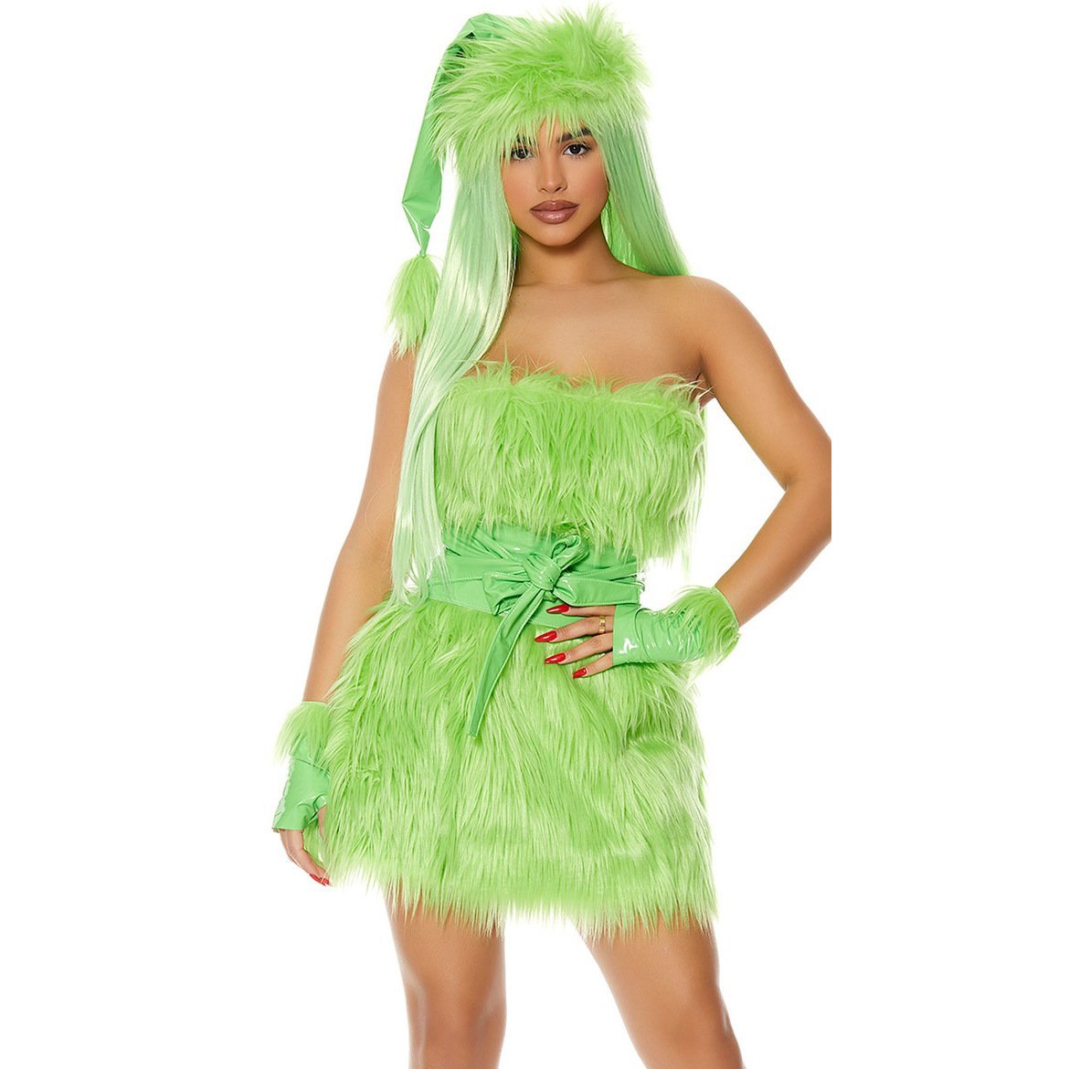 BuyAdult The Grinch Costume Dress with Gloves for Halloween Christmas Now Cheaper With 3 - 5 Days Ship - PajamasBuy