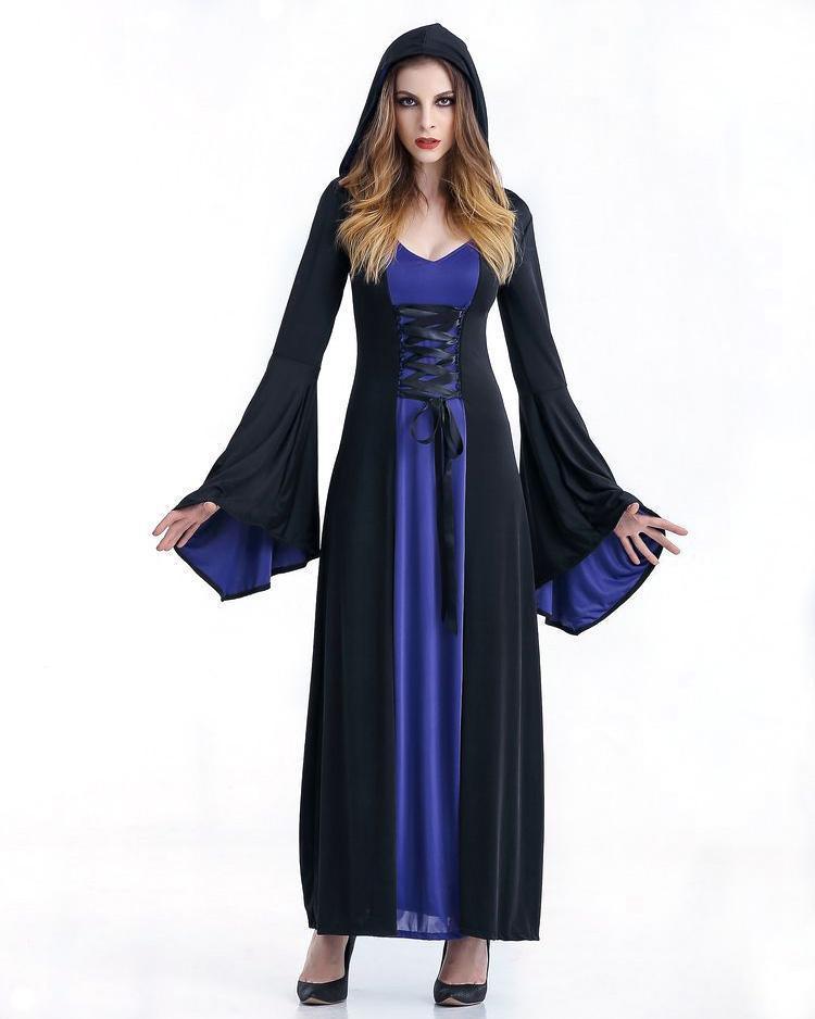 BuyAdult Women Halloween Demon Hooded Witch Costume Partywear Cosplay Now Cheaper With 3 - 5 Days Ship - PajamasBuy