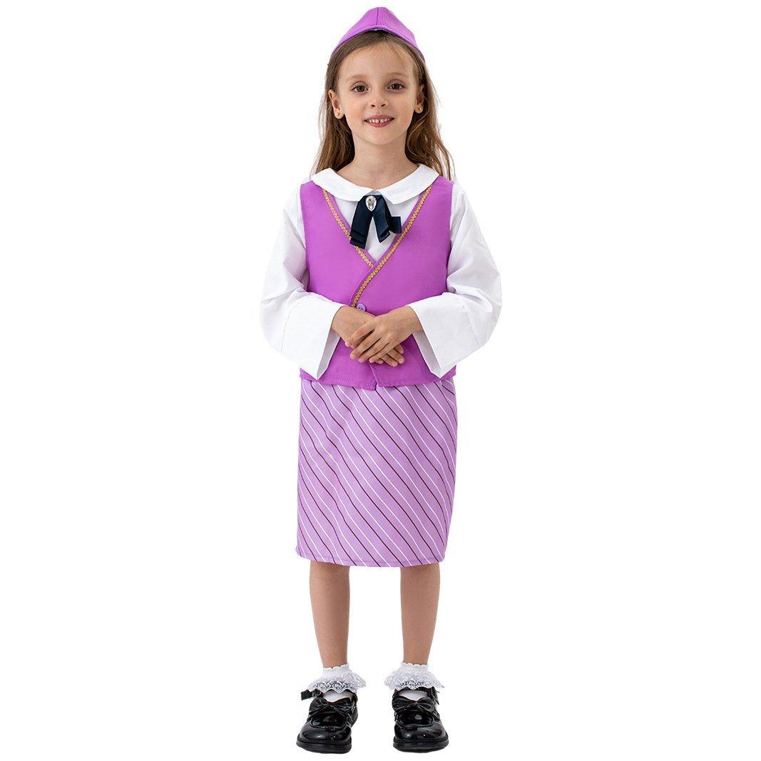 Airline Stewardess Cosplay Costume Flight Attendant Costume For Kids - Pajamasbuy