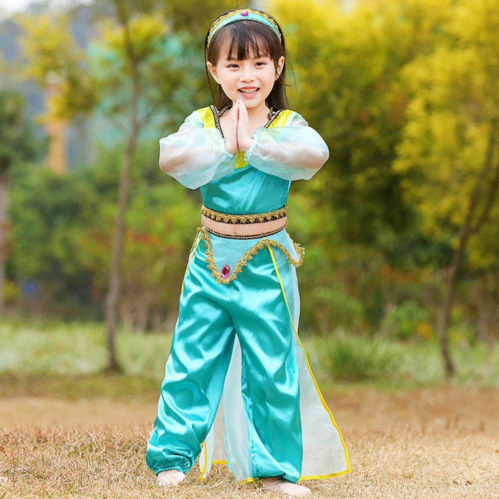 BuyAladdin Princess Jasmine Costume Cosplay Matching Dress Mom And Me Now Cheaper With 3 - 5 Days Ship - PajamasBuy