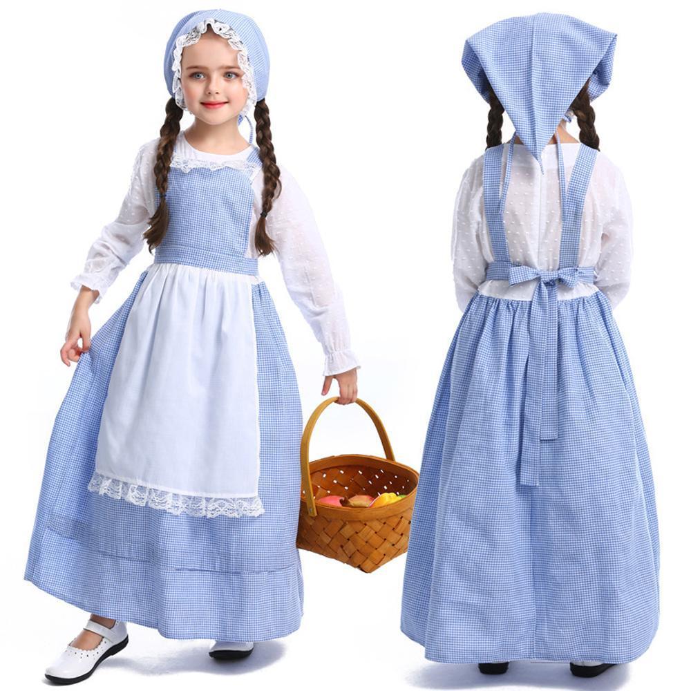 BuyAlice Lolita Maid for kids Blue Farm Florist girl dress kids Maid Cosplay Costume Now Cheaper With 3 - 5 Days Ship - PajamasBuy