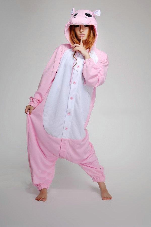 BuyAnimal Adult Hippo Onesies Hoodie kigurumi Pajamas costume Now Cheaper With 3 - 5 Days Ship - PajamasBuy