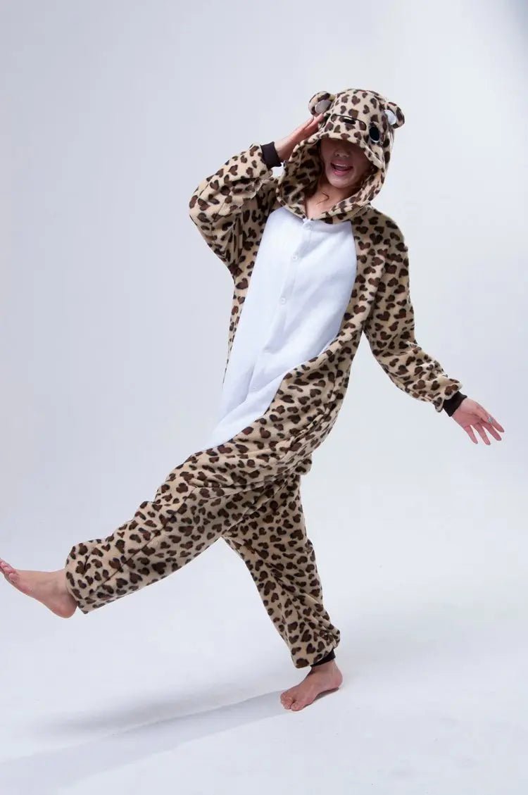 BuyAnimal Adult Leopard Bear Costume Onesies Kigurumi Pajamas Now Cheaper With 3 - 5 Days Ship - PajamasBuy