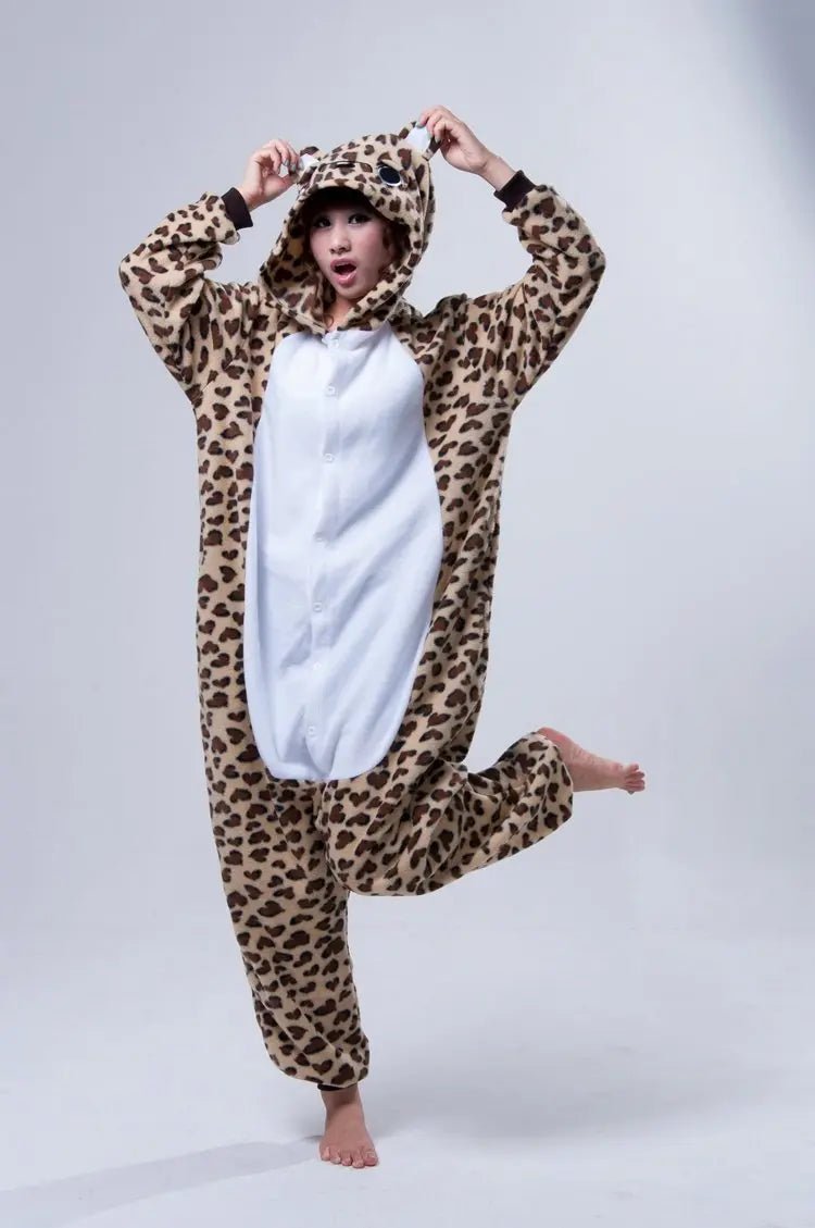 BuyAnimal Adult Leopard Bear Costume Onesies Kigurumi Pajamas Now Cheaper With 3 - 5 Days Ship - PajamasBuy