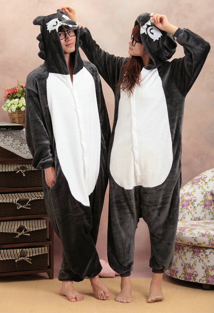 BuyAnimal Adult Pajamas Timber Wolf Hoodie kigurumi Now Cheaper With 3 - 5 Days Ship - PajamasBuy