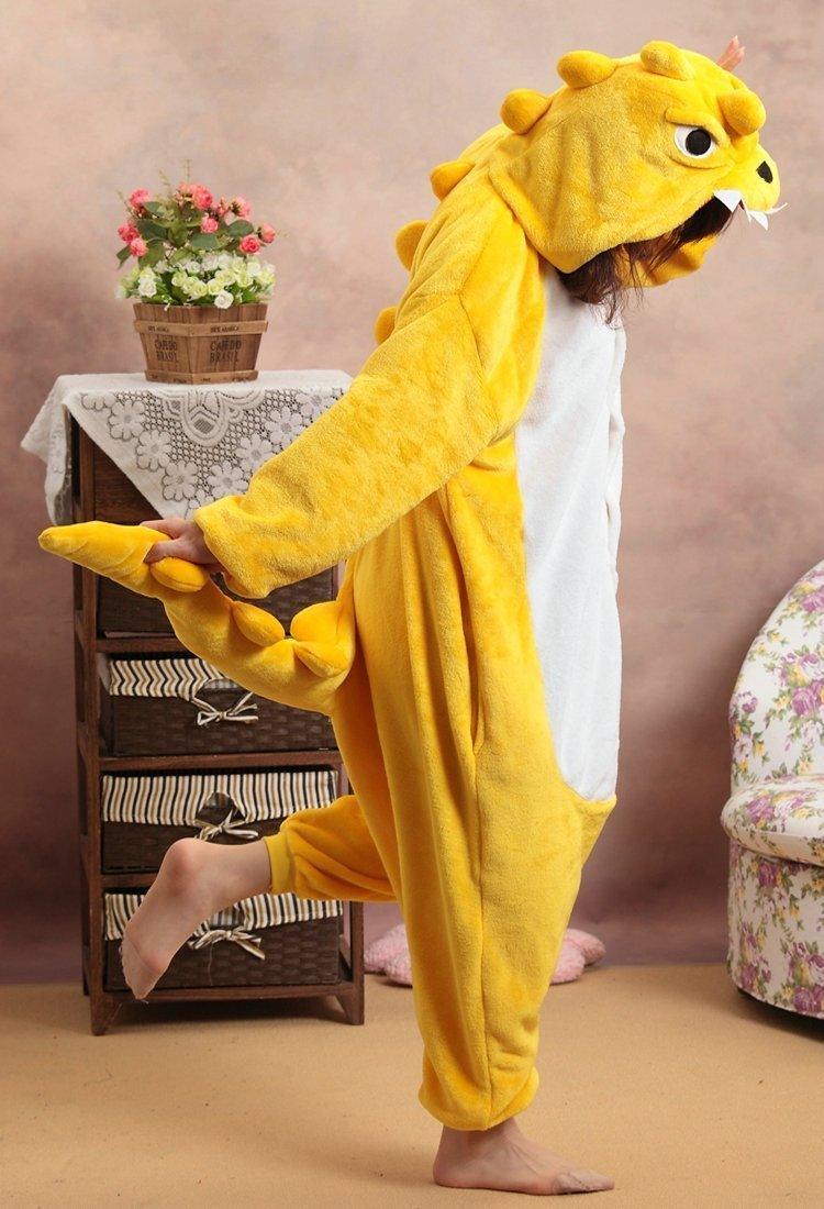 Animal Adult Yellow Dinosaur Onesie kigurumi Costume Pajamas - Pajamasbuy