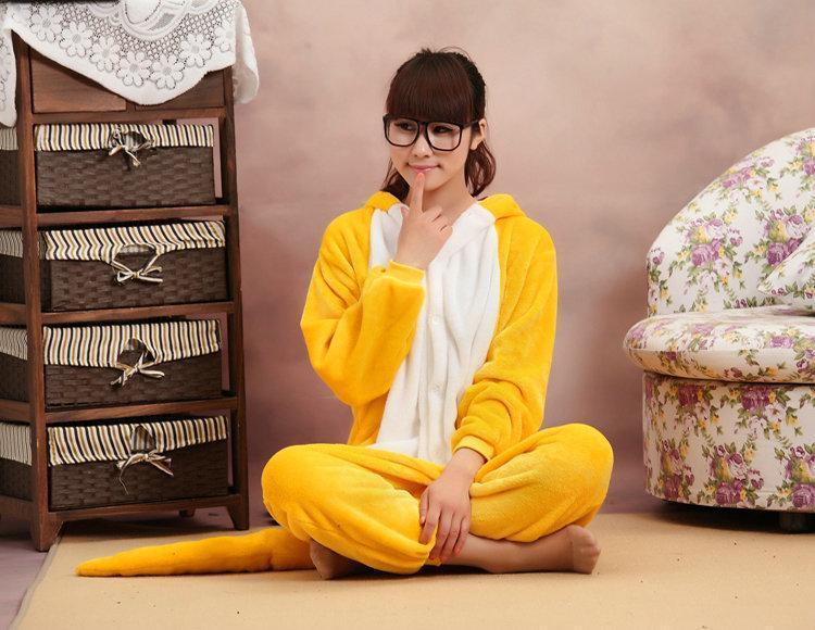 BuyAnimal Adult Yellow Dinosaur Onesie kigurumi Costume Pajamas Now Cheaper With 3 - 5 Days Ship - PajamasBuy