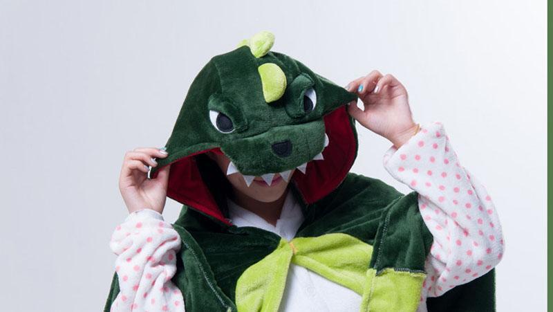 BuyAnimal Kigurumi Dinosaur Cosplay Costume Hoodie Cloak Now Cheaper With 3 - 5 Days Ship - PajamasBuy