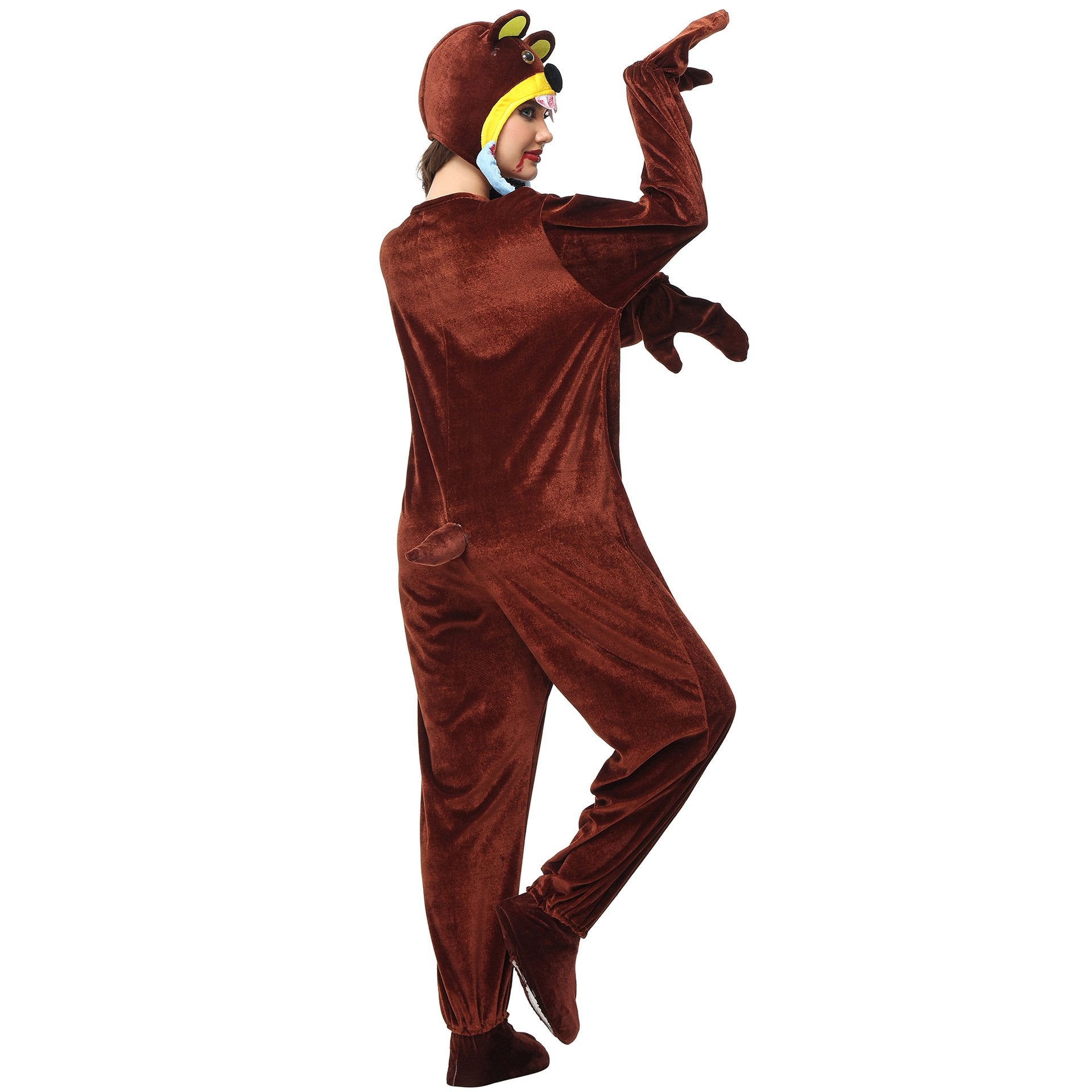 BuyAnimal kigurumi onesies Cannibal Bear Costume Funny Pajamas for Halloween Now Cheaper With 3 - 5 Days Ship - PajamasBuy