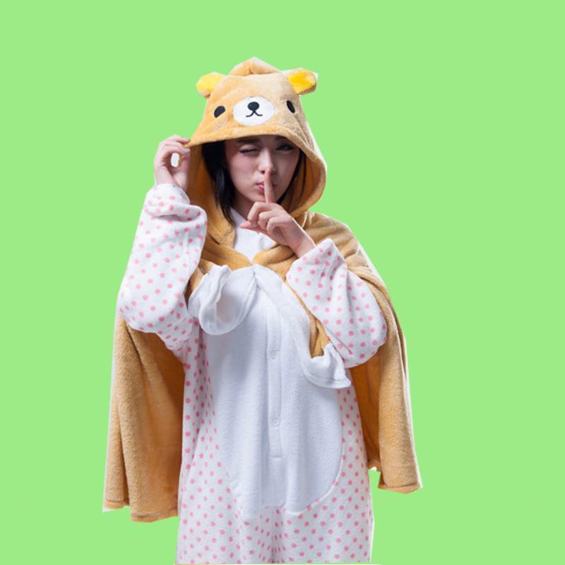 BuyAnimal Kigurumi Rilakkuma Cosplay Costume Hoodie Cloak Shawl Now Cheaper With 3 - 5 Days Ship - PajamasBuy