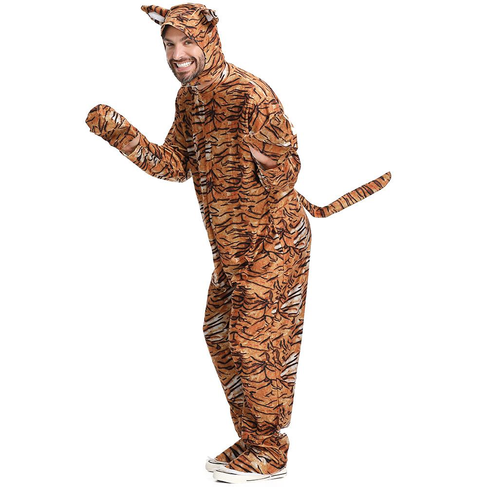 BuyAnimal Tiger Adult Jumpsuit Cosplay Costume Outfits Carnival Suit Now Cheaper With 3 - 5 Days Ship - PajamasBuy