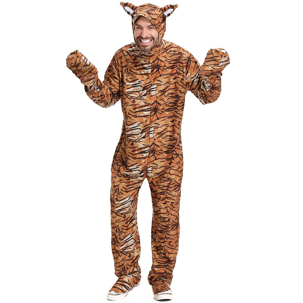 BuyAnimal Tiger Adult Jumpsuit Cosplay Costume Outfits Carnival Suit Now Cheaper With 3 - 5 Days Ship - PajamasBuy