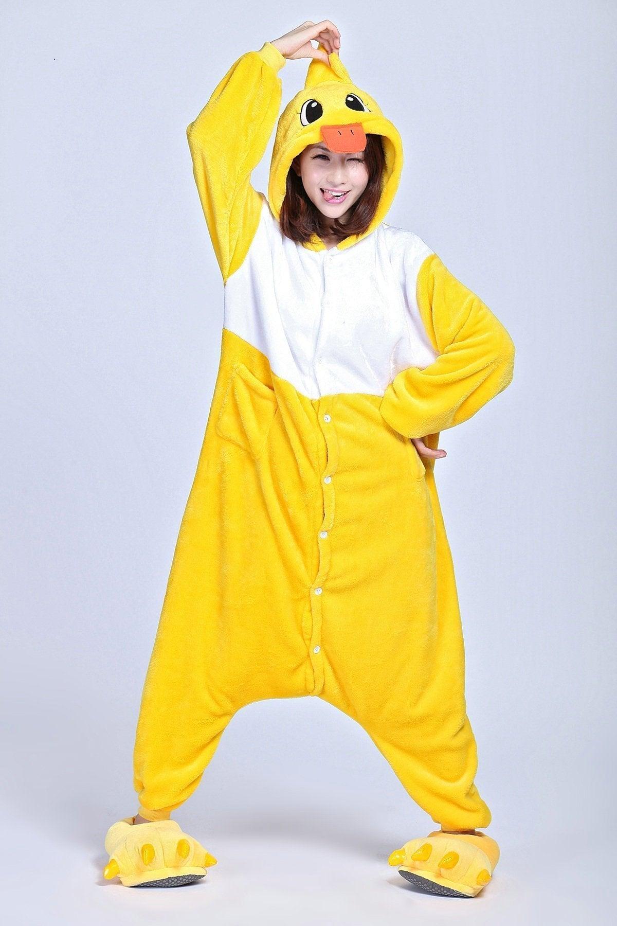 Animal Unisex Adult Duck Onesies Kigurumi Costume Pajamas - Pajamasbuy