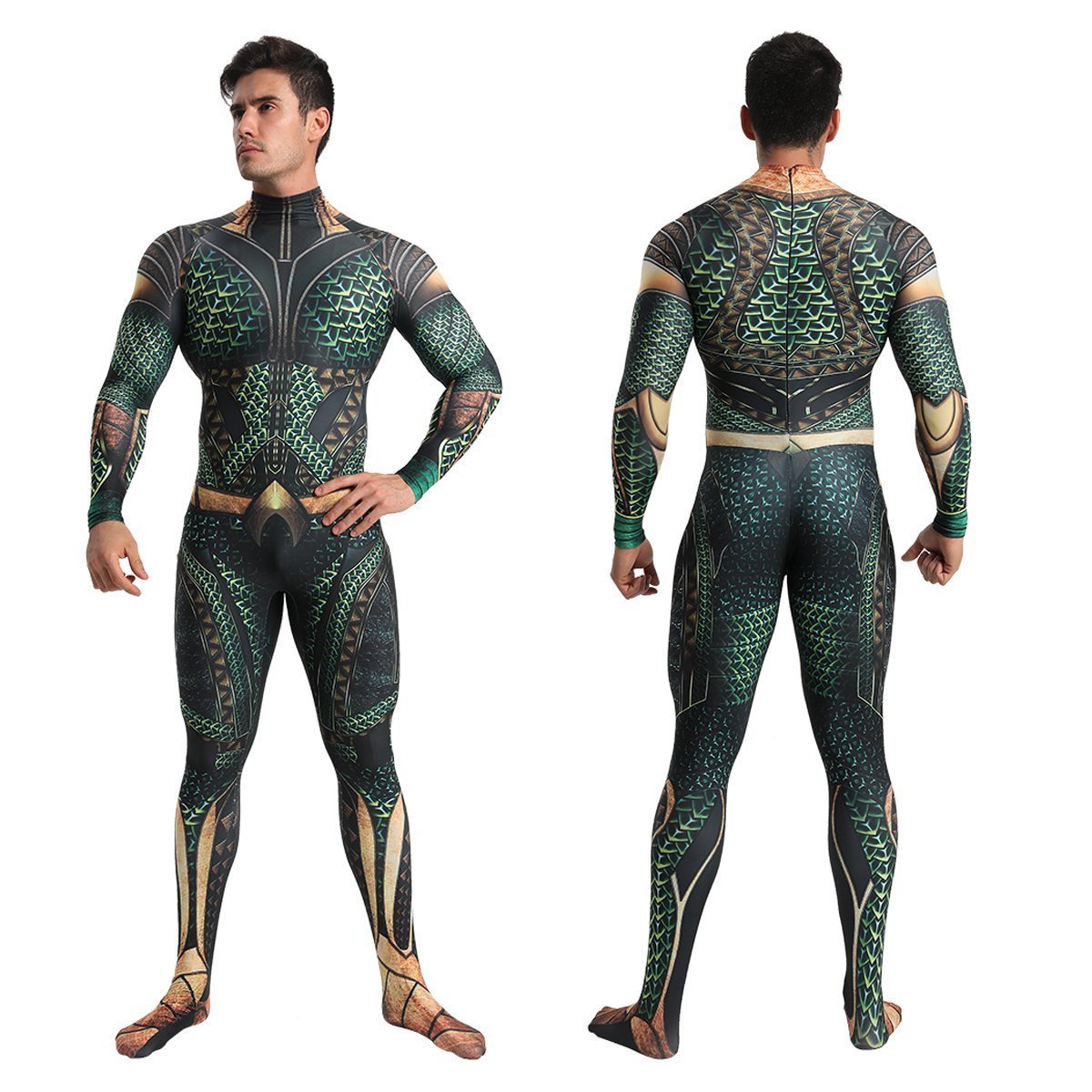 BuyAquaman Arthur Cosplay Zentai Jumpsuit Halloween Fancy Cosplay Costume Now Cheaper With 3 - 5 Days Ship - PajamasBuy