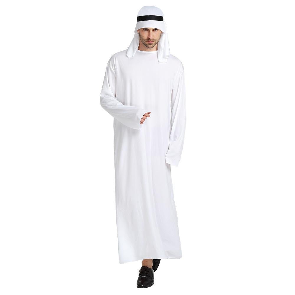 BuyArab sheik Prince masquerade male pure white Middle East Dubai clothes Now Cheaper With 3 - 5 Days Ship - PajamasBuy