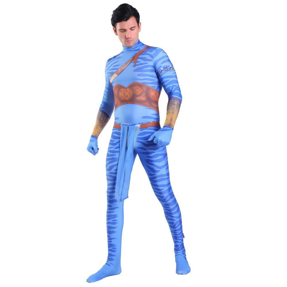 BuyAvatar 2 Neytiri Battle Costume Tail Suit Unisex Jumpsuit Halloween Cosplay Zentai Bodysuit for Adult Kids Now Cheaper With 3 - 5 Days Ship - PajamasBuy