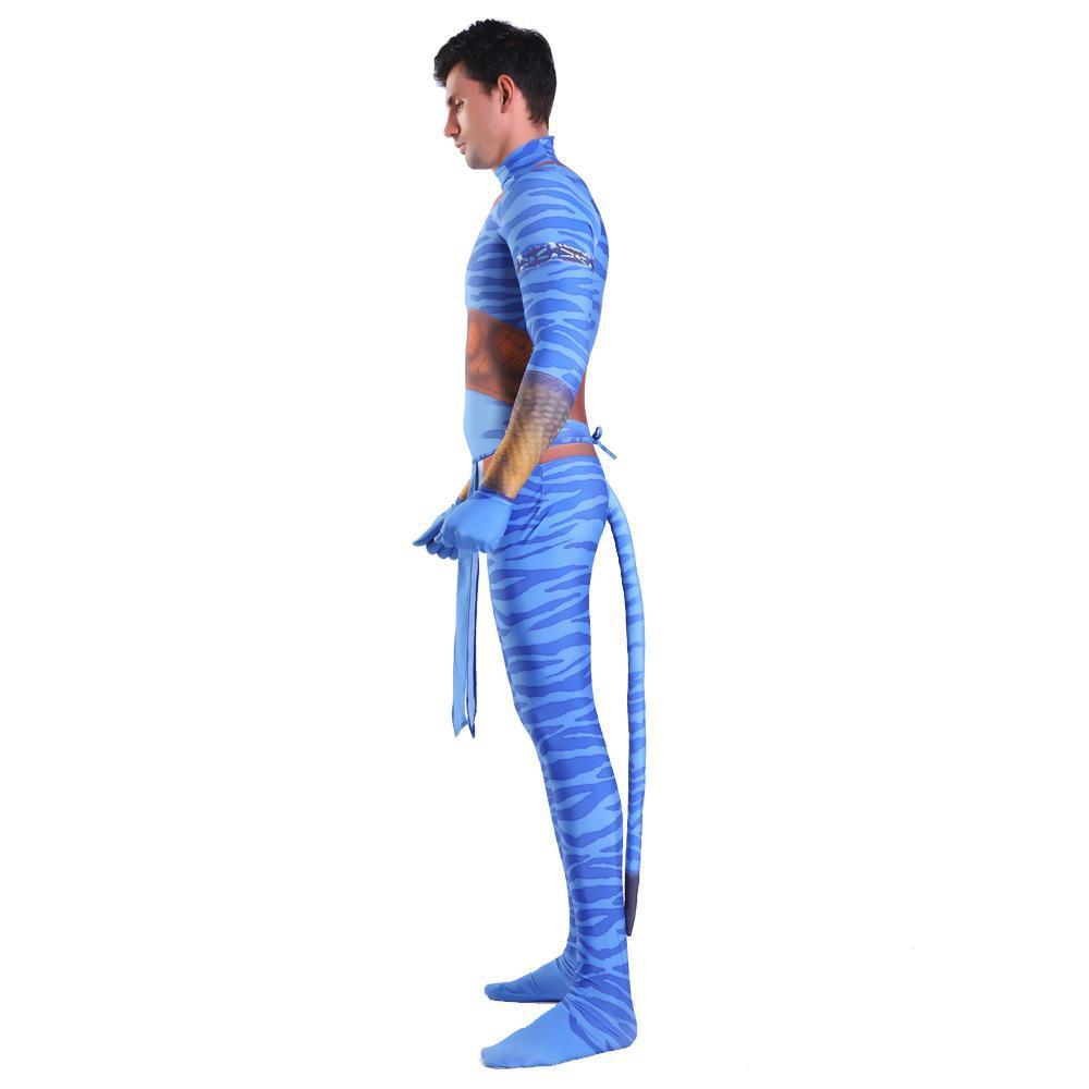 BuyAvatar 2 Neytiri Battle Costume Tail Suit Unisex Jumpsuit Halloween Cosplay Zentai Bodysuit for Adult Kids Now Cheaper With 3 - 5 Days Ship - PajamasBuy