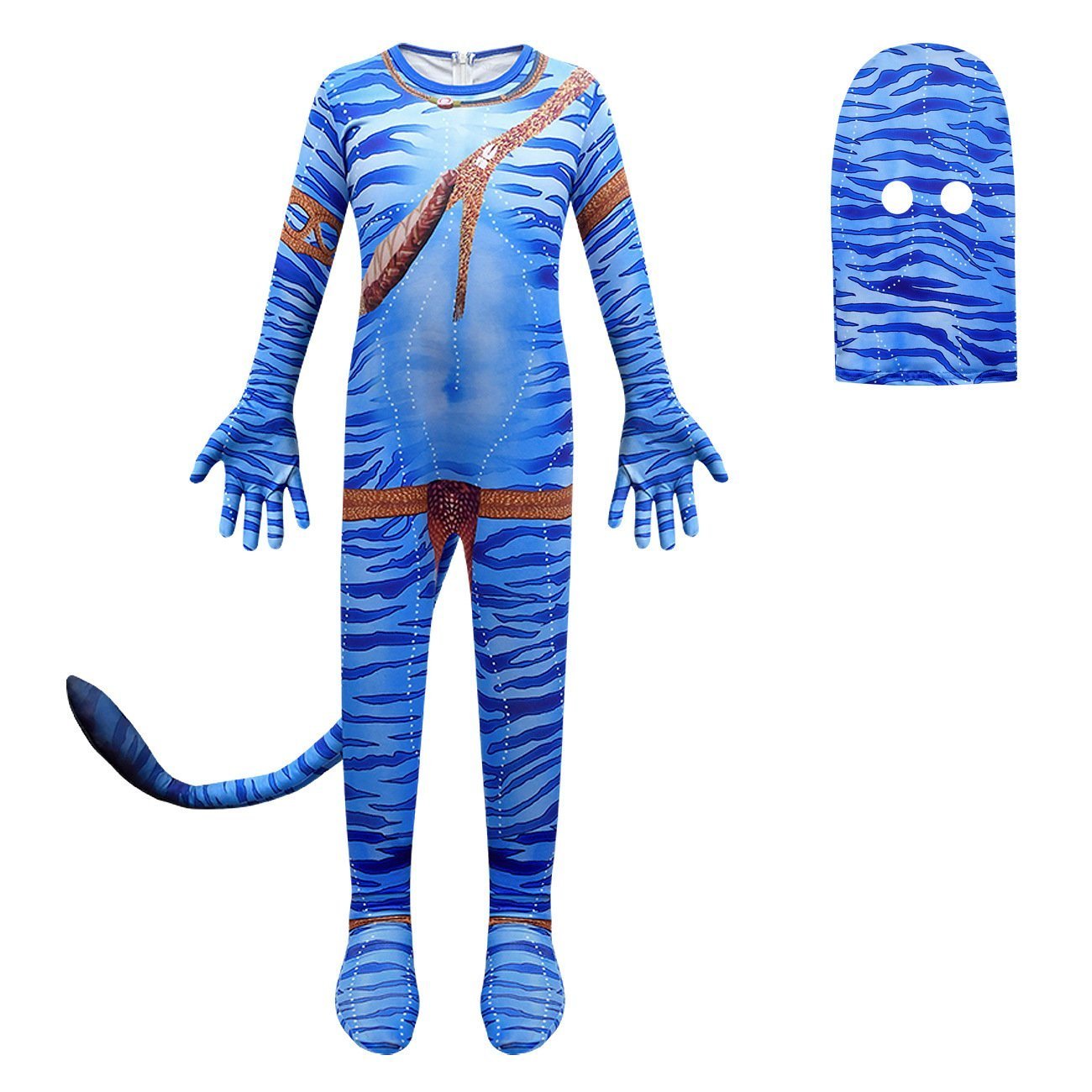 BuyAvatar: The Way of Water Costume Blue Cosplay zentai jumpsuit For Kids Now Cheaper With 3 - 5 Days Ship - PajamasBuy