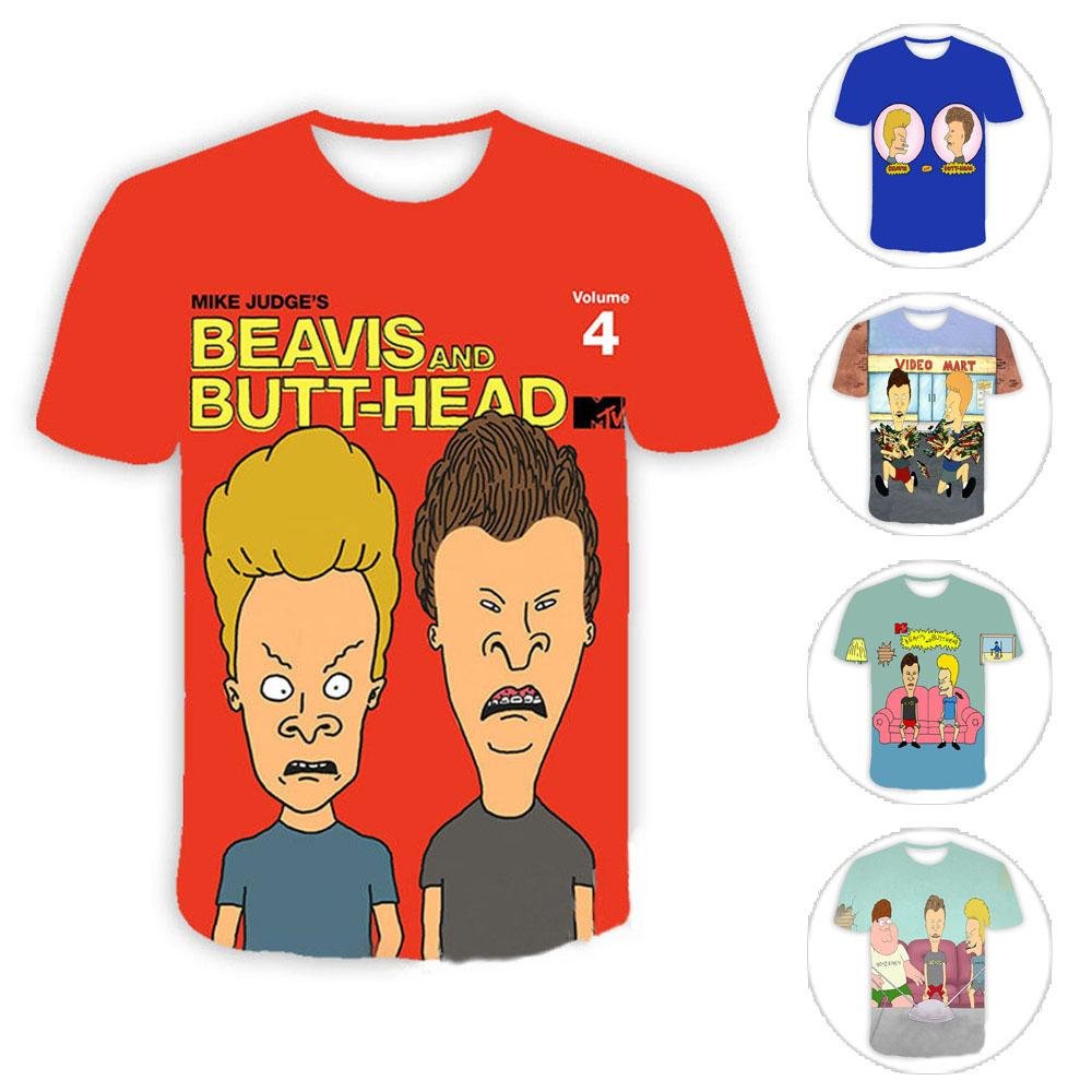 BuyBeavis and butthead costumes round neck short sleeve men's 3D T - shirt Now Cheaper With 3 - 5 Days Ship - PajamasBuy