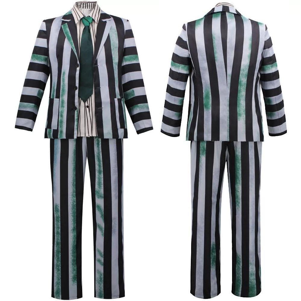 Beetlejuice 2 Michael Keaton Costume for men Party Halloween Suit - Pajamasbuy