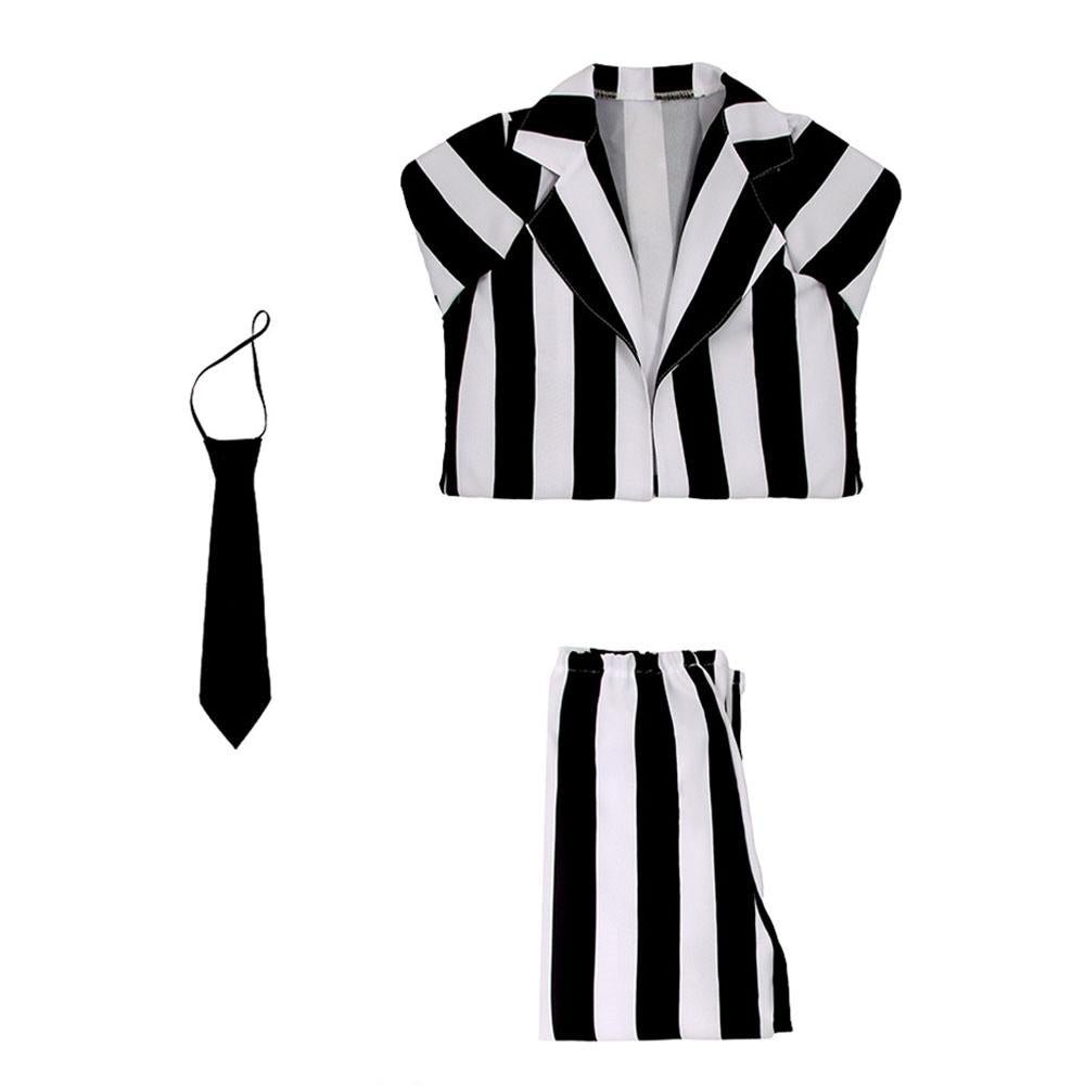 BuyBeetlejuice Family Cosplay Costume Halloween Matching Outfits for Kids Now Cheaper With 3 - 5 Days Ship - PajamasBuy