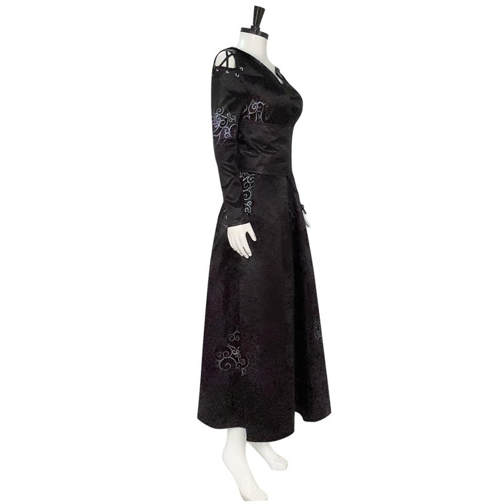 BuyBellatrix Lestrange Satin Dress Halloween Cosplay Costume Now Cheaper With 3 - 5 Days Ship - PajamasBuy