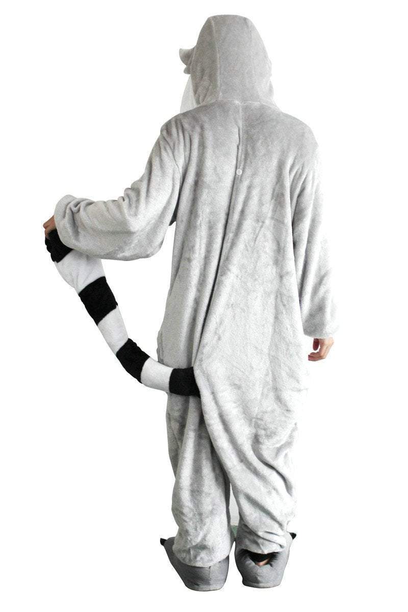 BuyBig Tail Lemur Onesies Hoodie Pajamas Animal Kigurumi Pajamas Now Cheaper With 3 - 5 Days Ship - PajamasBuy