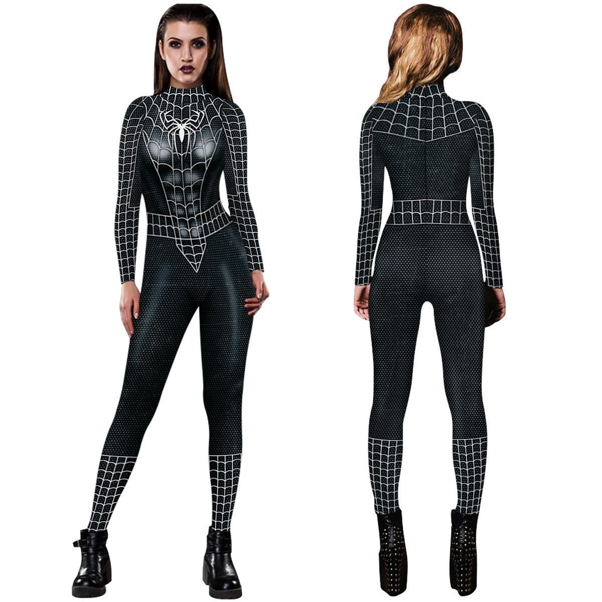 BuyBlack Peter B Parker Spider - man Cosplay Outfits Halloween Costume Women Jumpsuit Now Cheaper With 3 - 5 Days Ship - PajamasBuy