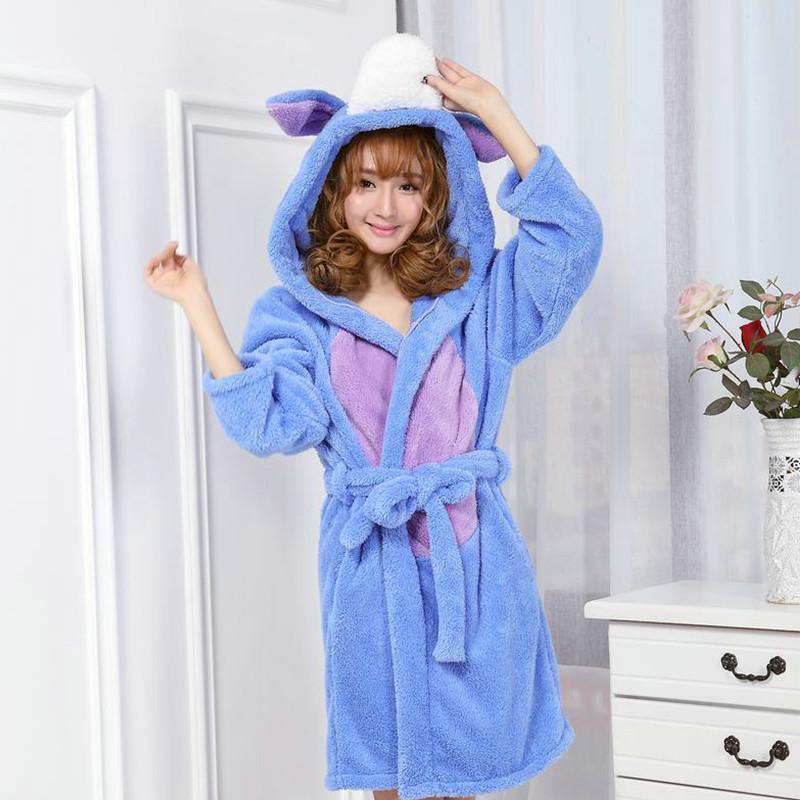 Blue Donkey Kigurumi Pajamas Winter Cosplay Robe Hoodie - Pajamasbuy