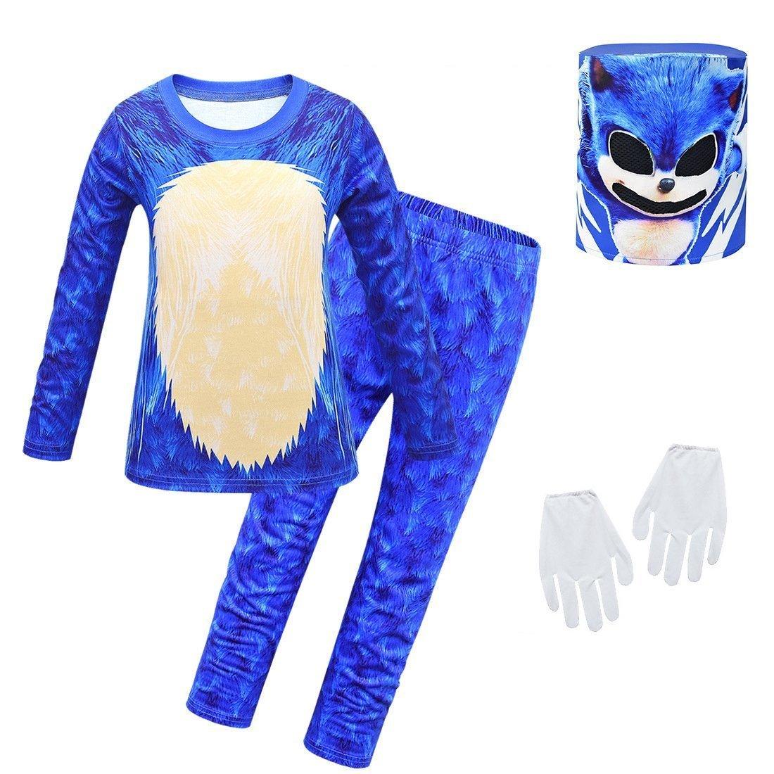 Boys Long Sleeve Cartoon Pants Set Sonic the Hedgehog Print costumes Set - Pajamasbuy