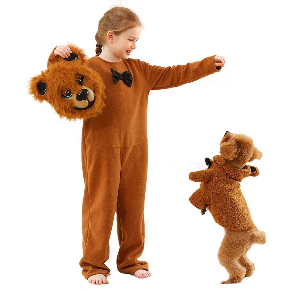 Brown Bear animal furry costume Children's Day Matching Pets Party Halloween - Pajamasbuy