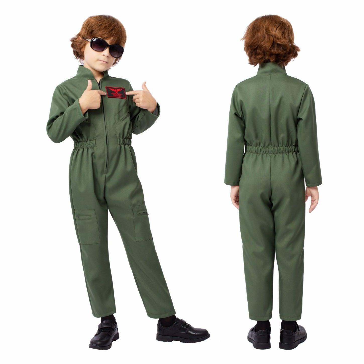 Children's Fighter Pilot Costume Halloween Carnival and Kindergarten Performance Jumpsuit - Pajamasbuy