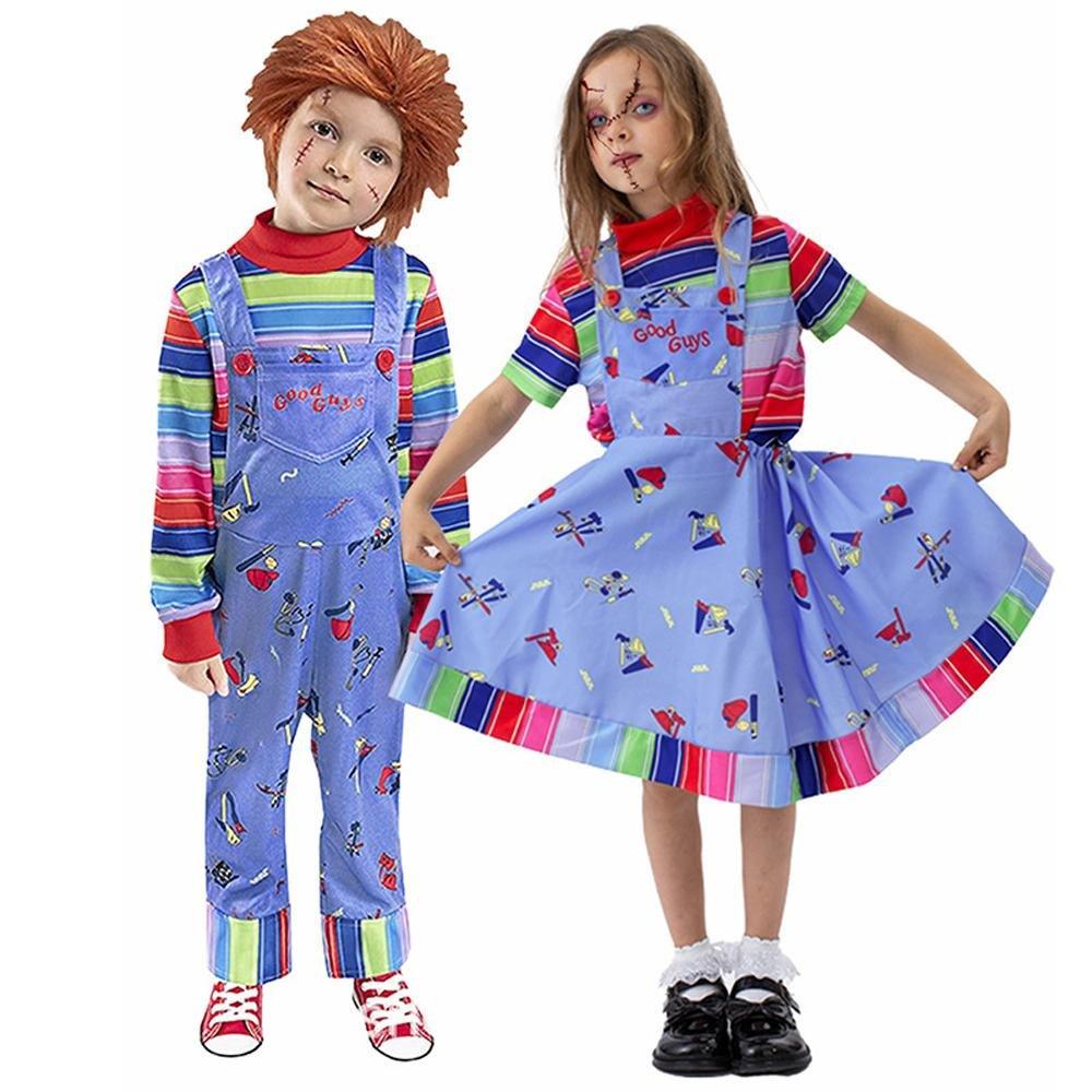 child's kids Chucky Costume Boy Jumpsuit Girls Dress stage Halloween - Pajamasbuy