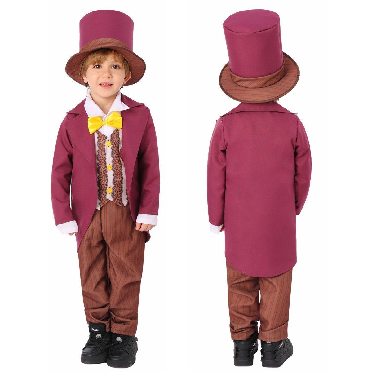 Chocolate Willy Wonka Movie Purple Kids Party Suit Cosplay Costumes Halloween - Pajamasbuy