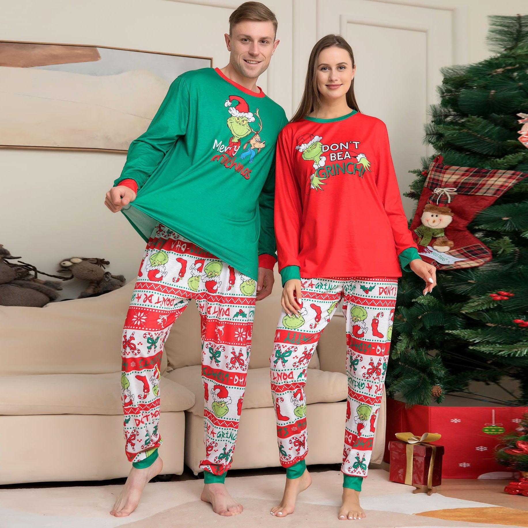 Christmas Monster Animation Family Couples Matching Pajamas Party Sets - Pajamasbuy