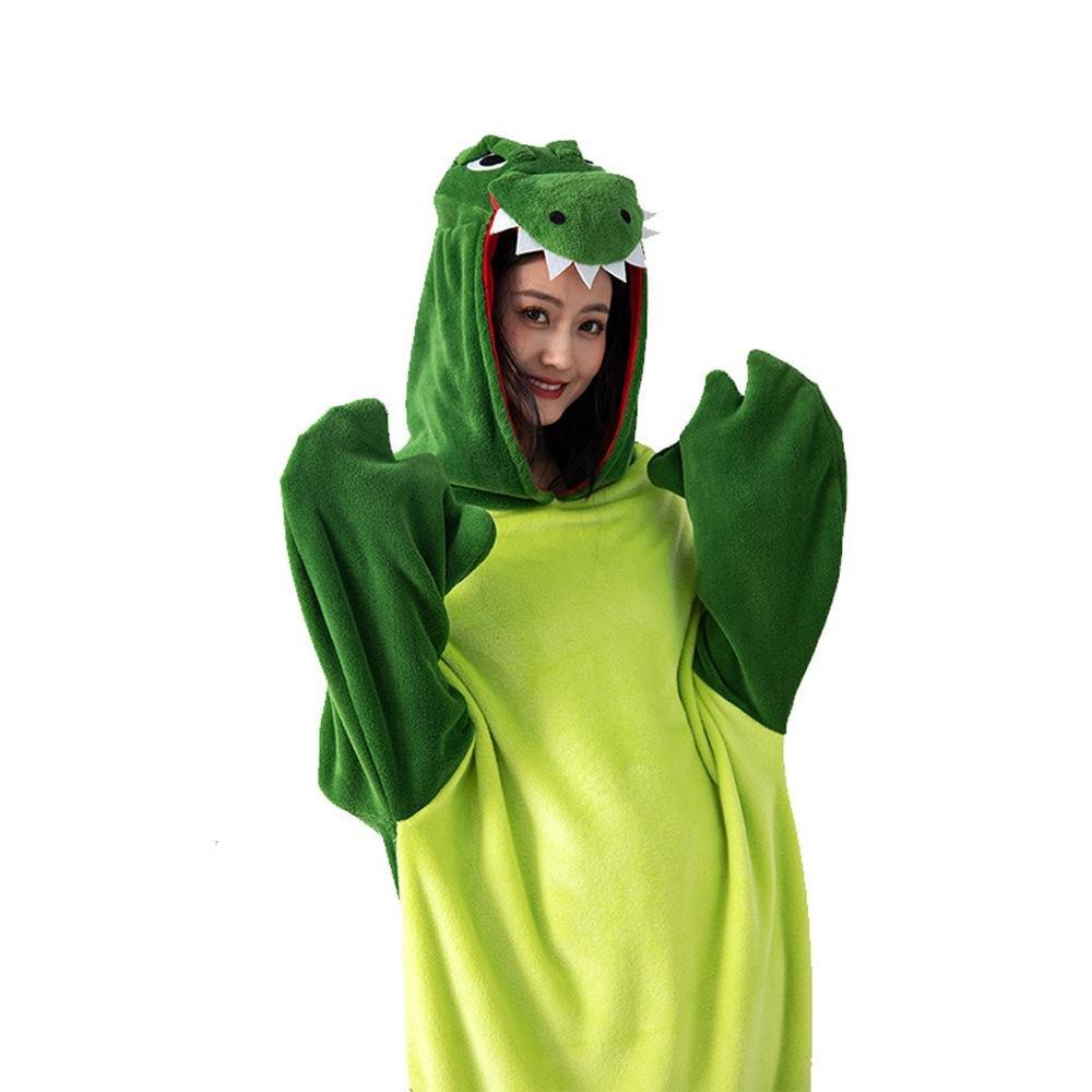 Crocodile Animal kigurumi onesies Costume Cozy Fleece Pajama Robe - Pajamasbuy