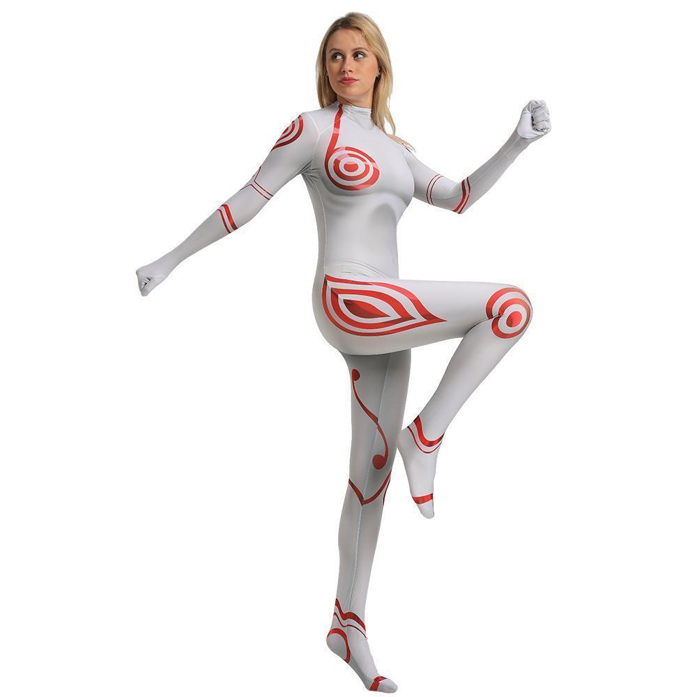 Deadman Wonderland Shiro Cosplay Costume Zentai Bodysuit for Halloween Party - Pajamasbuy