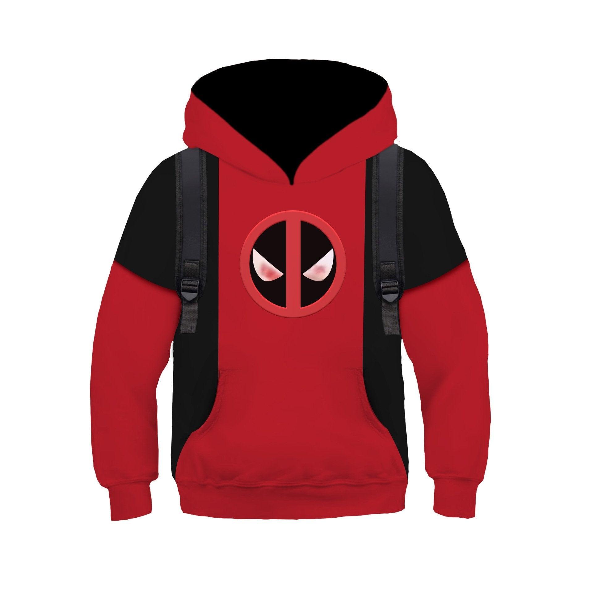 Deadpool and Wolverine Children 3D cartoon Sweater Jumpsuit cosplay - Pajamasbuy