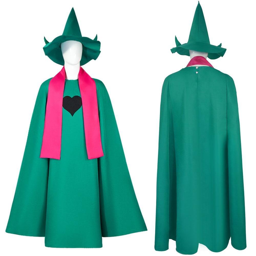 Deltarune Ralsei Cosplay Costume Cape Scarf and Hat Set for Adults - Pajamasbuy