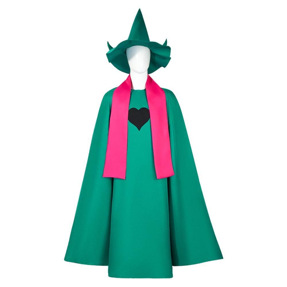 Deltarune Ralsei Cosplay Costume Cape Scarf and Hat Set for Adults - Pajamasbuy