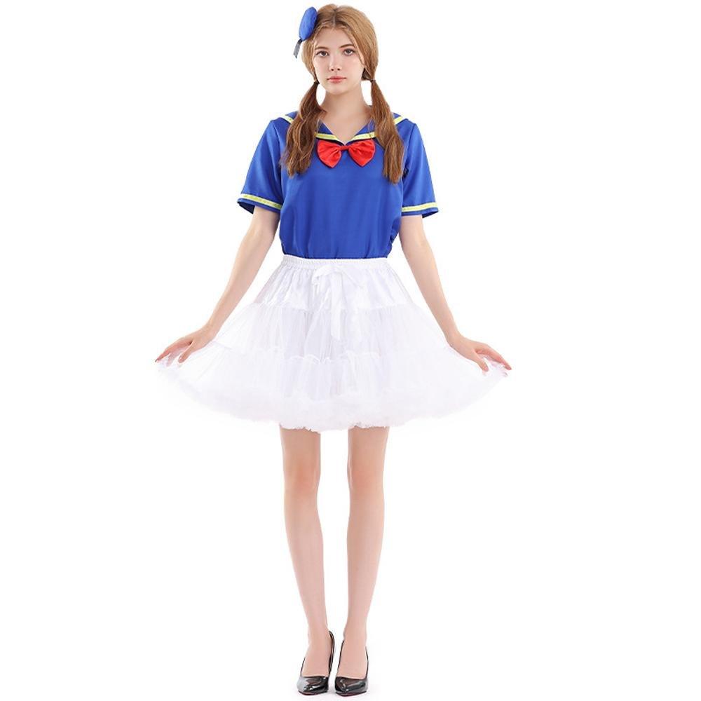 Duck Sailor Skirt Dress Cosplay Costumes Adult Full Set - Pajamasbuy