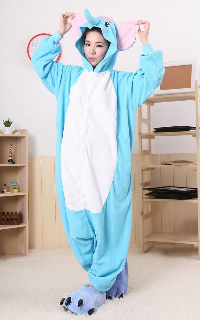 BuyDumbo Elephant Pajamas Onesie Hoodie Animal Costume Kigurumi Now Cheaper With 3 - 5 Days Ship - PajamasBuy