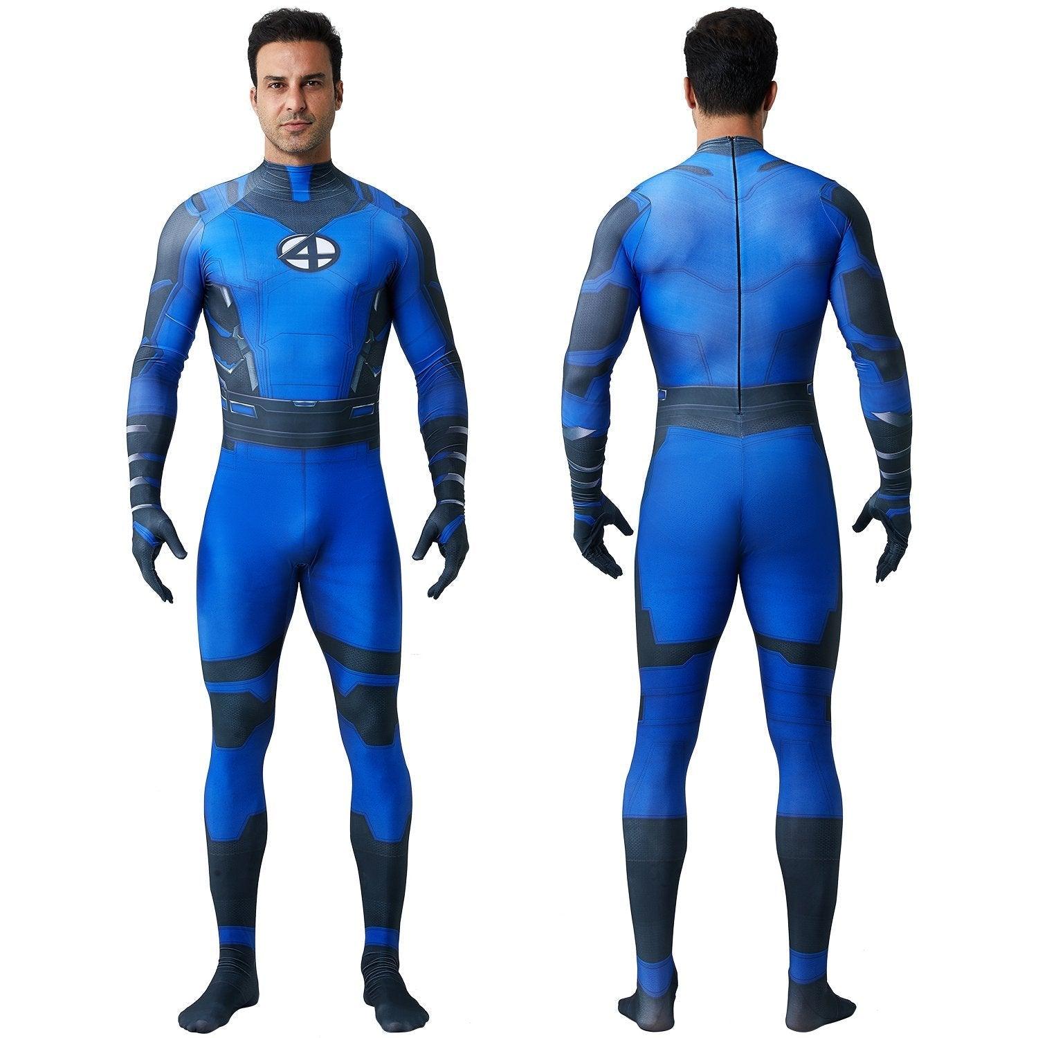 Fantastic Four Mr. Fantastic Reed Richards Cosplay Zentai Costume Suit for Adults and Kids - Pajamasbuy