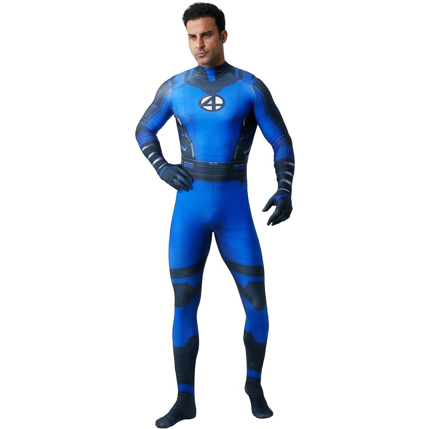 Fantastic Four Mr. Fantastic Reed Richards Cosplay Zentai Costume Suit for Adults and Kids - Pajamasbuy